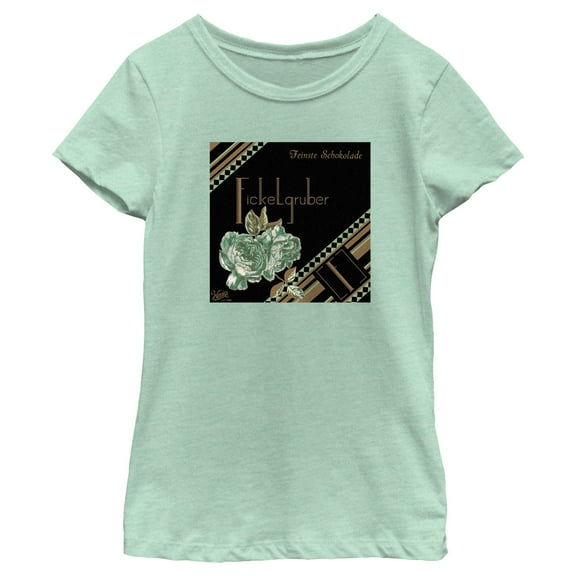 Girl's Wonka Fickelgruber Chocolate  Graphic Tee Mint Medium