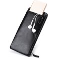 thumbnail image 2 of IFANLANDOR Fashionable Black Long Wallet for Men PU Zipper Purse Convenient for Daily Use, 2 of 8