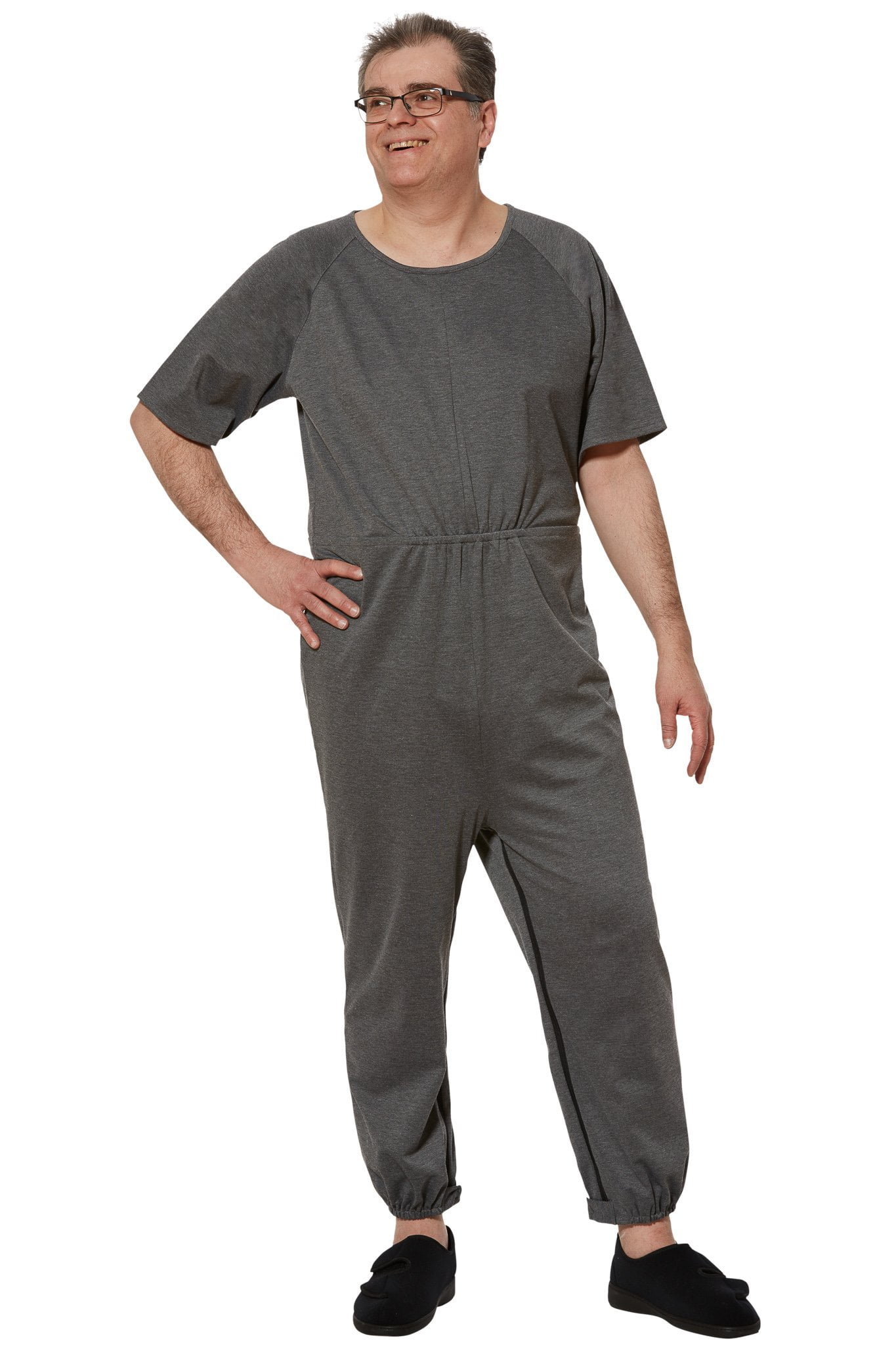 Ovidis Anti-Strip Jumpsuit for Men - Grey | Bobby | Adaptive