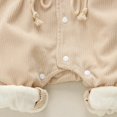 thumbnail image 3 of ZyeKqe Baby Clothes Newborn Boys Girls Fleece Lined Jumpsuits 1 Piece Outfits Long Sleeve Button down Rompers Winter Warm Onesies, 3 of 7