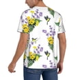 thumbnail image 2 of Lsque Lavender Flowers Pattern Mens Polo Golf Shirts Funny Graphics Shorts Sleeve Button Shirts Baseball T-shirt-XX-Large, 2 of 7
