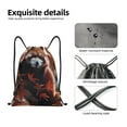 thumbnail image 4 of Saiise Red Panda Autumn Branches Pattern Sports Drawstring Backpack - String Swim Gym Bag with Wet Proof Pocket for Women&Men-Medium, 4 of 6