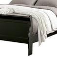thumbnail image 3 of Benjara Ryla Queen Size Bed, Classic Sleigh Panel Headboard, Black Solid Wood, 3 of 5