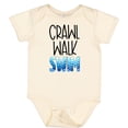 thumbnail image 3 of Inktastic Crawl Walk Swim Wave Design Boys or Girls Baby Bodysuit, 3 of 5