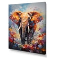 thumbnail image 2 of Designart "Narrative Of The Vibrant Elephant Herd I" Animals Elephant Canvas Art Print, 2 of 7