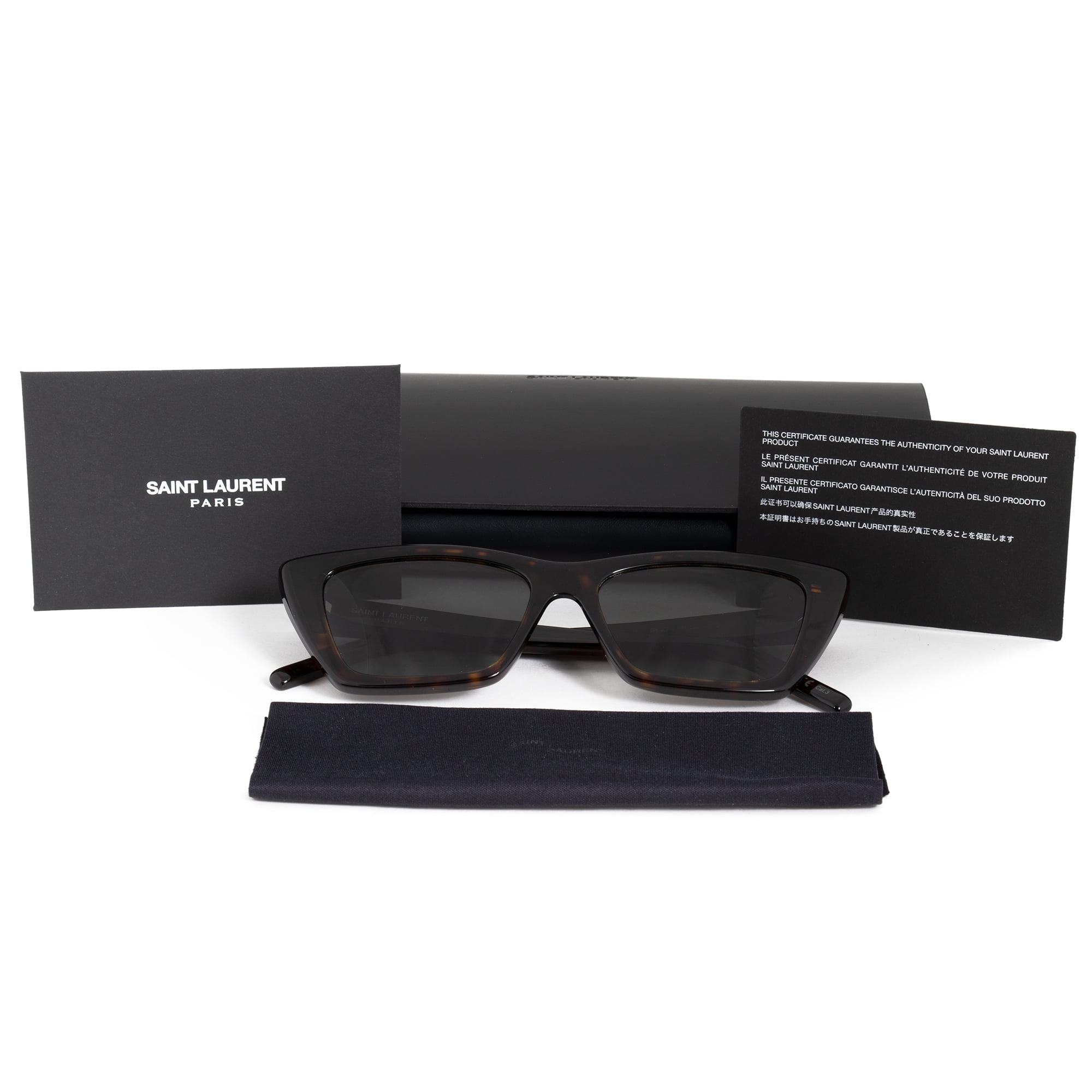 サンローラン サングラス SL276 MICA ブラック キャットアイ ケース付 Saint Laurent™ SL 276 Mica Cat-Eye Sunglasses | EyeOns.com