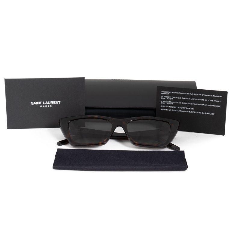 サンローラン サングラス SL276 MICA ブラック キャットアイ ケース付 Saint Laurent™ SL 276 Mica Cat-Eye Sunglasses | EyeOns.com