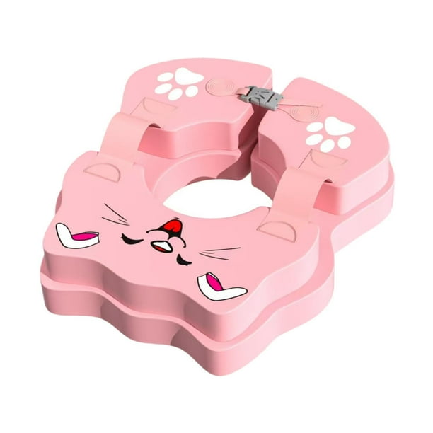 Flotador de natación para niños,Flotador de natación ajustable para niños Anillo de natación para niños,Flotador no inflable para la cintura del agua,Flotador de piscina para bebés y rosa