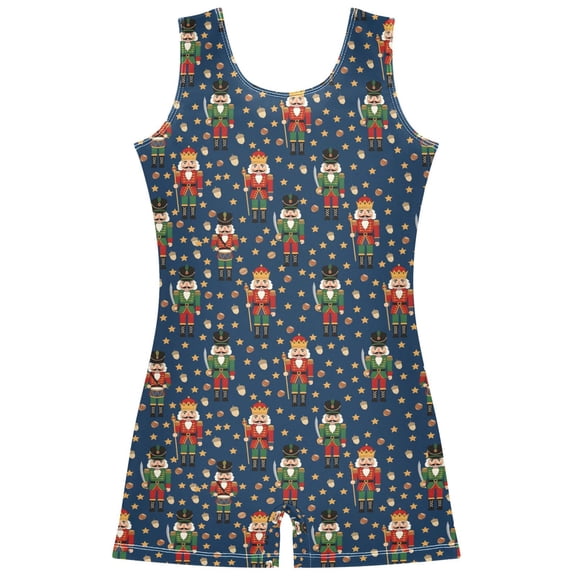 Gymnastics Leotard Sleeveless Nutcracker Stretchy Dance Bodysuit Breathable Athletic Ballet Yoga Outfit for Ages 3-14