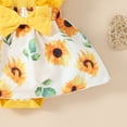 thumbnail image 5 of Zanarzt Infant Baby Girl Summer Romper Cotton Baby Girl Clothes Infant Tulle Romper Ruffe Sleeveless Bodysuit Baby Girl Outfits Infant Girl Dress Yellow,9-12 Months, 5 of 5