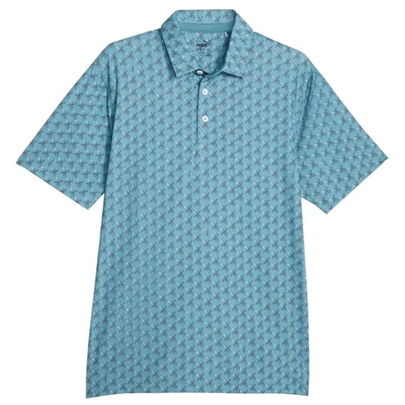 New Puma Boy's Mattr Palms Polo Regal Blue/Navy Blazer Large