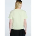 thumbnail image 3 of Free Assembly Women's and Women's Plus Cotton Cropped Boxy Tee with Short Sleeves, Sizes XS-4X, 3 of 5
