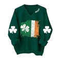 thumbnail image 3 of St Patricks Day Shirt Women Green Clover Print Sweatshirts Long Sleeve Crewneck Casual Shirts Irish Hoodies Top, 3 of 3