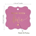 thumbnail image 7 of Inkdotpot Pack Of 100 Made With Love Wedding Paper Tags DIY Craft Bracket Shape Real Gold Foil Hang Tags, 7 of 7