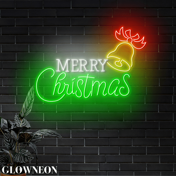 Glowneon Merry Christmas Led Sign, Christmas Holiday Neon Lights Sign