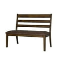 thumbnail image 2 of HomeFare Wood Mid-Cenutry Slat Back Settee in Brown, 2 of 7