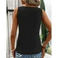 thumbnail image 4 of MORTTIC Women's Sleeveless Tank Top, Trendy Cut-Out Ring Keyhole Neck Casual Tee for Summer, 2XL, 4 of 5