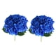 thumbnail image 2 of Ramo de flores de 2 piezas para decoración del hogar, regalo de San Valentín para ella, flores falsas Azul oscuro, 2 of 9