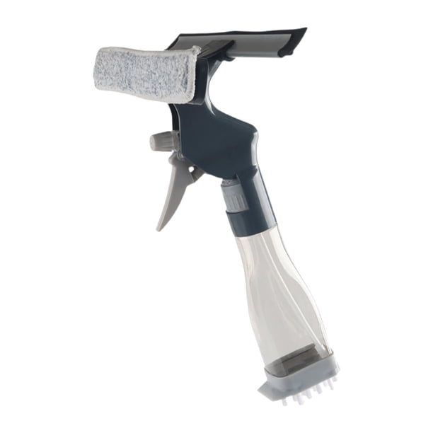 Limpiador de Ventanas Kit Completo con Pulverizador Botella Reutilizable Paño de Limpieza Escurridor Y Cepillo Adecuado para Casa Autos Pantalla de Du
