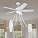 thumbnail image 1 of Vagizm Ventilador de Techo de 52 Pulgadas con Luz - Ventilador de Techo de 5 Aspas para Sala de Estar y Recámara - Flujo de Aire Máximo de 5000 CFM - Motor CC Silencioso - Regulable - Función Reversible - Blanco, 1 of 8