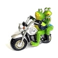 thumbnail image 1 of Frog Motorcycle Resin Frog Couple Riding on Motorcycle Figurines Frog Figurine Decor Resin Frog Gif, 1 of 5