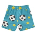 thumbnail image 2 of Cartoon Soccers Balls Stars Boys' Swim Trunks Board Shorts Beach Pants Bathing Bottoms XS, 2 of 8
