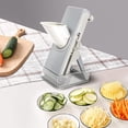 thumbnail image 3 of Cocina, Cortador De Verduras Manual De Acero Inoxidable Rallador Multifunción Con Contenedor, Rebanador De Frutas, Carne Congelada, Accesorios De Cocina, Rebanador De Patatas, 3 of 5