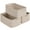 White & Brown, variant on PETGLE Storage Baskets, Shelf Baskets for Organizing Dog Toy Basket Closet Organizer Bins Nursery Woven Basket for Storage Cube Decorative Box 3 Pack, Black & Jute, 13 x 8 x 5 in