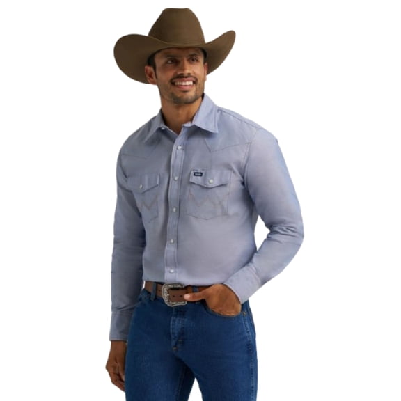 Wrangler Mens Chambray L/S Work Shirt