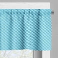 thumbnail image 5 of Ambesonne Checkered Valance & Curtain, Aqua Stripes Diagonal, 55"x45", Aqua White, 5 of 6