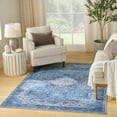 thumbnail image 2 of Nourison Washables Vintage Non-Slip Indoor Rug Blue 6' x 9', 2 of 10