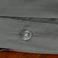 thumbnail image 5 of 300-Thread Count Breathable Cotton Percale Solid 2-Piece Pillowcase, King, Smoked Pearl by Blue Nile Mills, 5 of 6