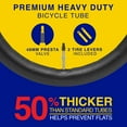 thumbnail image 3 of Goodyear 27.5" x 2.1"-2.4" 650b Heavy Duty, Presta Valve Bike Tube, Black, 3 of 5