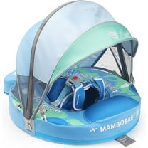 HECCEI Mambobaby Float with Canopy Non Inflatable Pool Swim Float, Earth