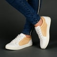 thumbnail image 3 of Brinley Co. Womens Comfort Foam™ Two-Tone Lace-Up Sneakers, 3 of 8