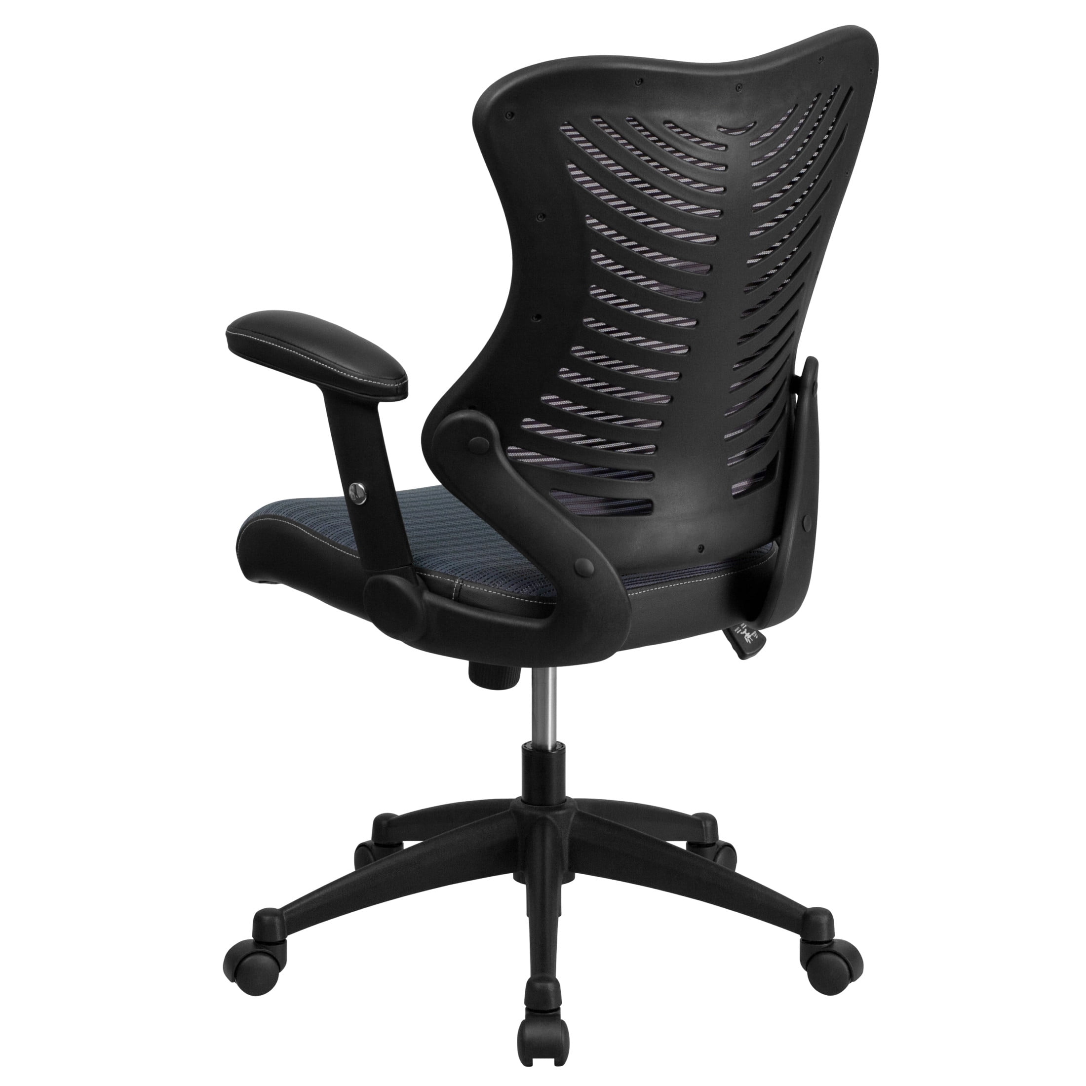Emma + Oliver High Back Designer Gray Mesh Executive Ergonomic Office Chair with Arms