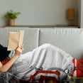 thumbnail image 3 of Industrial Soft Flannel Fleece Throw Blanket, Engineering Themed Gears Levers and Meters Flue Lifting Crane, Cozy Plush for Indoor and Outdoor Use, 60" x 80", Orange Yellow Grey, by Ambesonne, 3 of 5
