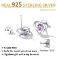 thumbnail image 4 of ChicSilver Celtic Knot Heart Birthstone Earrings June Birthstone Earrings Studs 925 Sterling Silver Jewelry Anniversary Birthday Christmas Valentines Day Gifts for Women Wife, 4 of 9