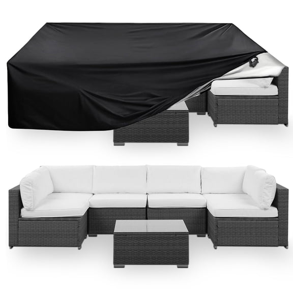 OHHANI Patio Furniture Cover, 100% Waterproof, Outdoor Couch Covers for All-Weather Protection, 108" L x 82" W x 28" H, Suitable for Sectional Sofa