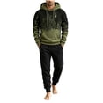 thumbnail image 2 of Maqroz Mens Two Piece Sweatsuits Graphic Ombre Pullover Hoodie Sweatshirts Tapered Jogger Pants Casual Athletic Activewear Matching Tracksuits Trendy Outfits, 2 of 6