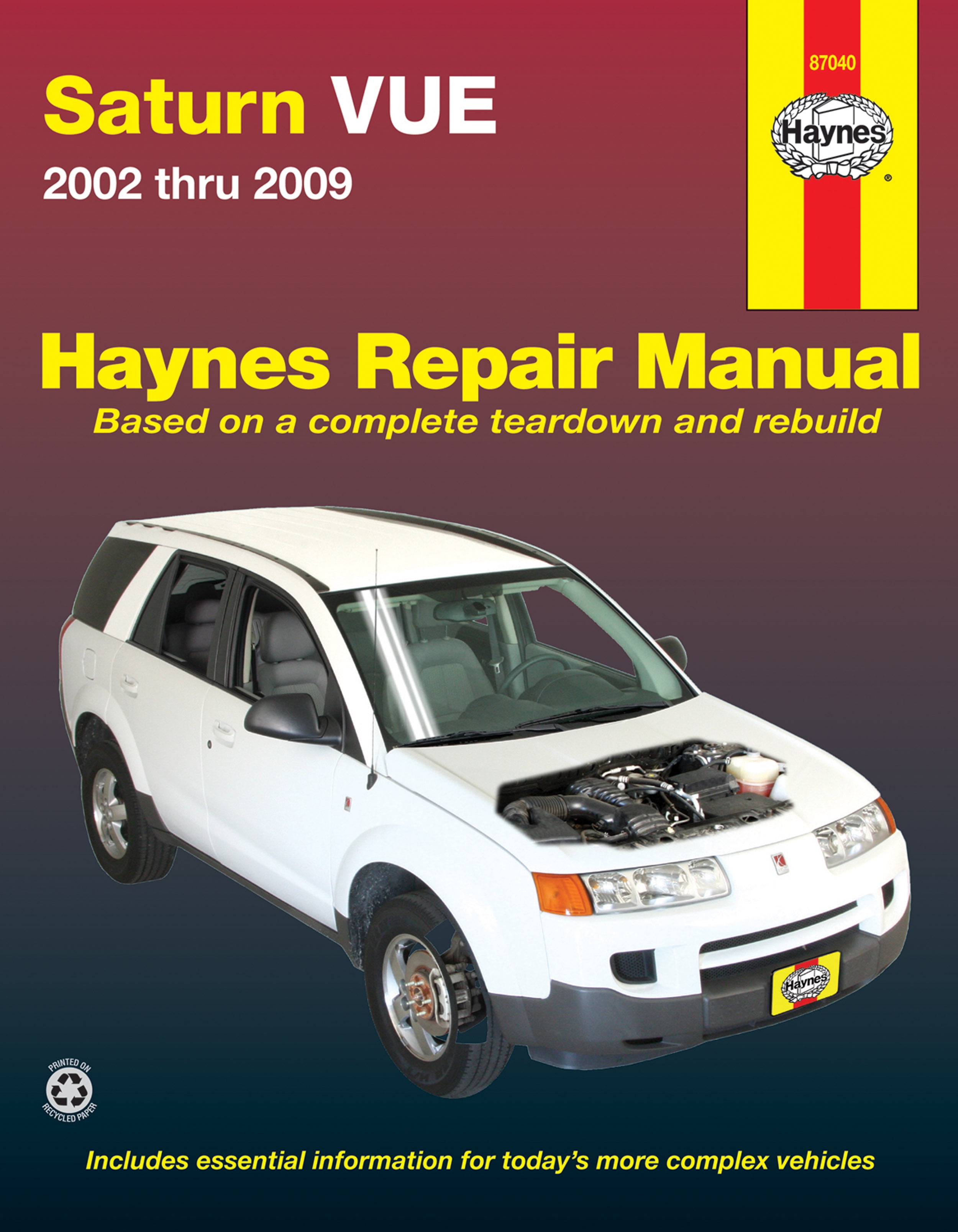 Saturn VUE (02-09) Haynes Repair Manual (Does not include information