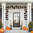 thumbnail image 5 of Hvmvliv Halloween Maple Leaf Garland 39in Halloween Ambiance Simulation Maple Leaf Rattan Personalized Holiday Gifts Home Holiday Rattan Faux Garland for Indoor Outdoor Halloween Decorations Black, 5 of 6