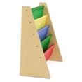 thumbnail image 2 of Humble Crew Kids Book Rack Storage Bookshelf, 4 Tiers, Natural Wood/Primary, 2 of 9