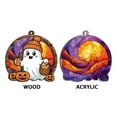 thumbnail image 4 of Lotusprinthandmade Cute Spooky with Pumpkin Halloween Custom Shape Window Hanging Suncatcher 4in, spooky decor suncatcher, 4 of 6