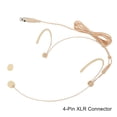 thumbnail image 4 of Mosiee Adjustable Beige Double Earhook Headset Mic Headworn Microphone 3 Pin 4 Pin Xlr For Shure Wireless Microphone With Cover, 4 of 9