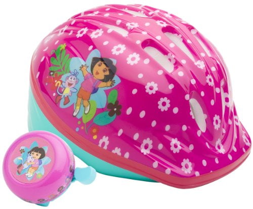 Dora the Explorer Pink Microshell Bicycle Toddler Helmet with Bonus Bicycle Bell