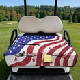 thumbnail image 2 of Whosucclay Faded Flag Stripes Golf Cart Seat Cover 4 Convenient Pockets Golf Cart Seat Covers, Breathable Soft for 2 Person Carts Club Car EZGO, 2 of 9