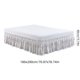 thumbnail image 3 of Falda de cama plisada elástica | Cubierta antideslizante para sábana ajustable | Poliéster blanco estilo hotel | Cobertura completa de 360° con caída | Se adapta a colchones de 120x200 cm, 150x200, 3 of 6