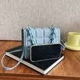 thumbnail image 3 of Bolsa de mensajero de cadena gruesa pequeño a cuadros para mujer, de hombro de Color sólido a la moda Ndcxsfigh Para Estrenar, 3 of 9