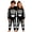 A01-Black, variant on Halloween Pajamsa Sets Skeleton Print Home Wear Outfits Set 2pcs Long Sleeve Top Matching Pants Cozy Fall Winter Sleepwear